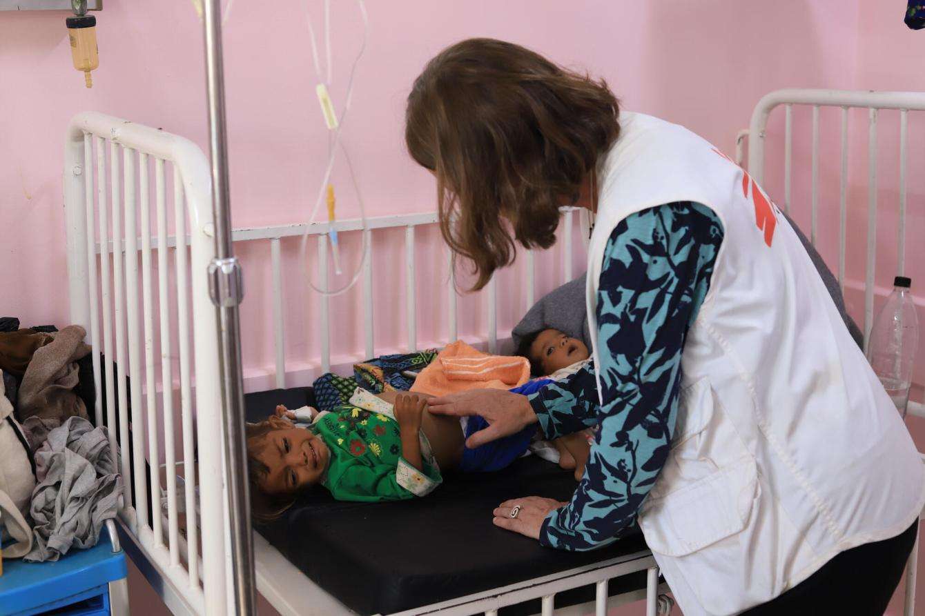 MSF staff care for children in Nasser hospital, Gaza.